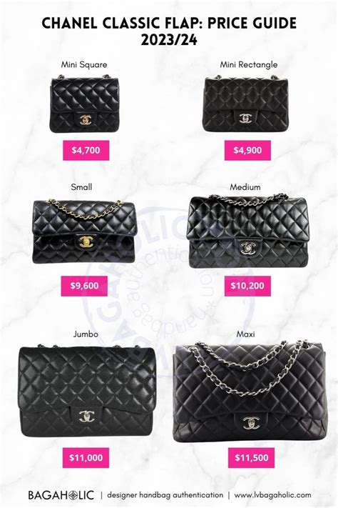 chanel classica costo|Chanel Classic Flap Bag US Price List Reference Guide [2024].